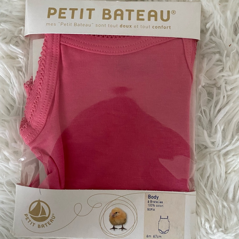 Petit Bateau Pink Baby Bodysuit